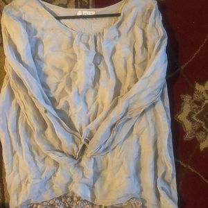 Medium  beige color silk top